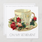 CARTE D'INVITATION DU PARTI DE RETRAITE DU TEACUP  (Devant / Derrière)