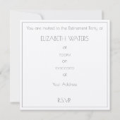 CARTE D'INVITATION DU PARTI DE RETRAITE DU TEACUP  (Dos)