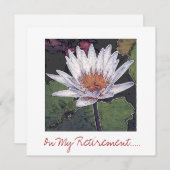 CARTE D'INVITATION DU PARTI DE RETRAITE "LOTUS" (Devant / Derrière)