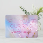 Carte d'invitation du porteur de l'anneau mariage (Debout devant)