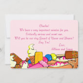 Carte d'invitation du porteur de l'anneau mariage (Dos)