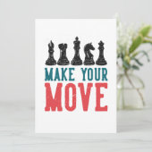 Carte d'invitation du tournoi d'échecs (Debout devant)