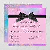 CARTE D'INVITATION ÉLÉGANT POUR ENTERREMENT DE VIE (Devant / Derrière)