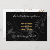 Carte d'invitation élégante (Devant / Derrière)