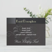 Carte d'invitation élégante (Debout devant)