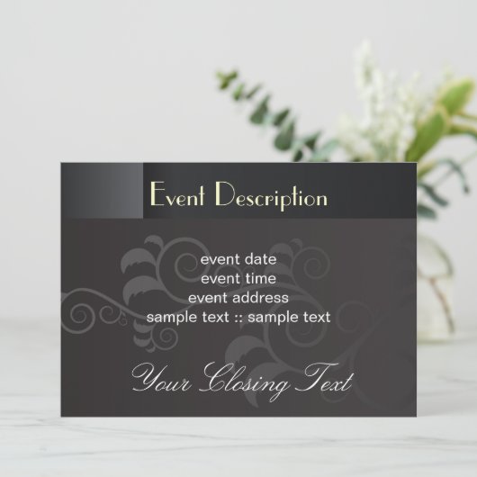 Carte d'invitation élégante (Debout devant)