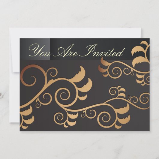 Carte d'invitation élégante (Dos)