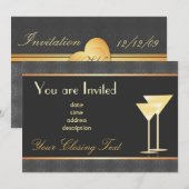 Carte d'invitation élégante (Devant / Derrière)