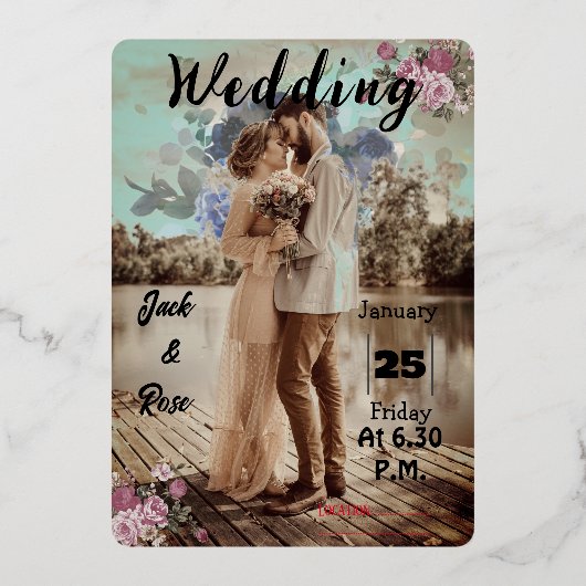 Carte d'invitation élégante (Recto)