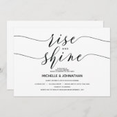 Carte d'invitation élégante et chic pour le lever (Devant / Derrière)