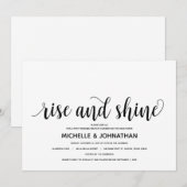 Carte d'invitation élégante et rustique après mari (Devant / Derrière)
