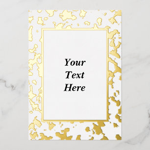 Carte d'invitation élégante marbrée avec feuille d