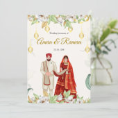 Carte d'invitation élégante pour Anand Karaj (Debout devant)