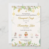 Carte d'invitation élégante pour Anand Karaj (Dos)