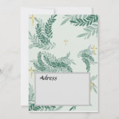 Carte d'invitation élégante pour baptême (Dos)