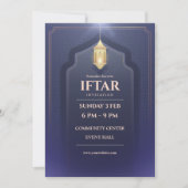 Carte d'invitation élégante pour Iftar Ramadan Kar (Devant)