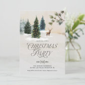 Carte d'invitation élégante pour la fête de Noël a (Debout devant)