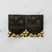 Carte d'invitation élégante pour le réveillon du N (Intérieur)