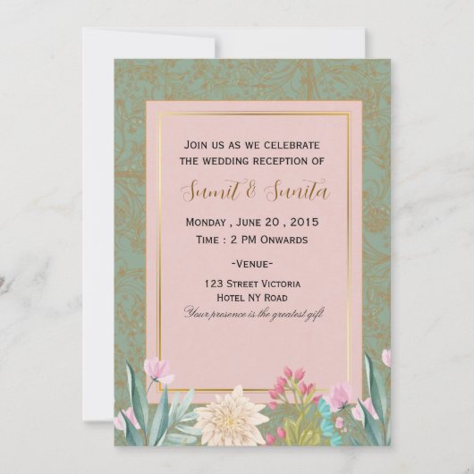 Carte d'invitation élégante pour une réception de (Devant)