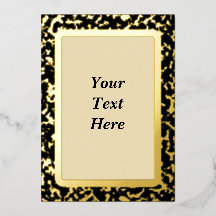 Carte d'invitation élégante vierge avec feuille d'