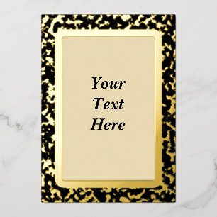 Carte d'invitation élégante vierge avec feuille d'