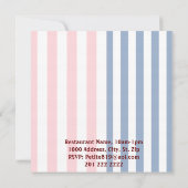Carte d'invitation éléphant pour Baby Shower Baby (Dos)