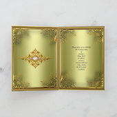 Carte d'invitation Elite Avocat Vert Or Élégant (Intérieur)