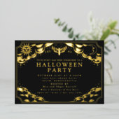 Carte d'invitation en aluminium pour soirée Hallow (Debout devant)