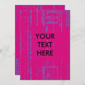 Carte d'invitation en demi-teinte grunge vierge (Devant / Derrière)