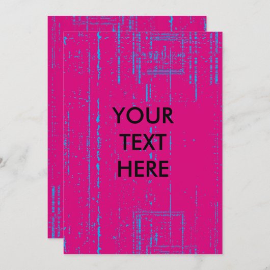 Carte d'invitation en demi-teinte grunge vierge (Devant / Derrière)