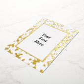 Carte d'invitation en or marbré élégant (Rotation)