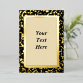 Carte d'invitation en or marbré élégant (Debout devant)