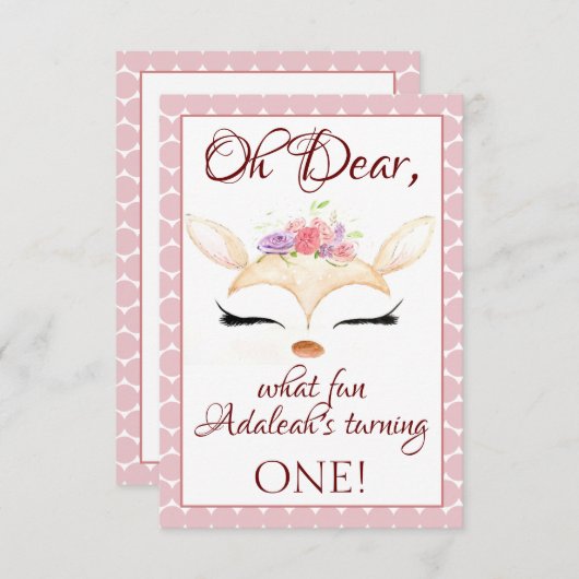 carte d'invitation en'Dear'ing (Devant / Derrière)