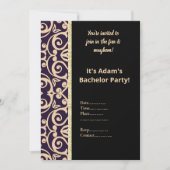 CARTE D'INVITATION ENTERREMENT DE VIE DE GARÇON MO (Devant)