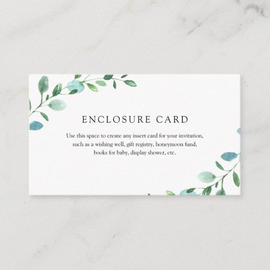 Carte d'invitation Eucalyptus (Devant)