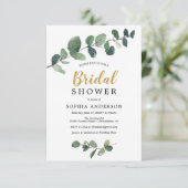 Carte d'invitation Eucalyptus Bridal Shower (Debout devant)