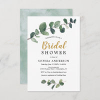 Carte d'invitation Eucalyptus Bridal Shower