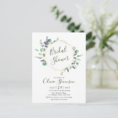 Carte d'invitation Eucalyptus nuptiale moderne (Debout devant)