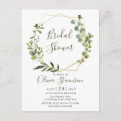 Carte d'invitation Eucalyptus nuptiale moderne (Devant)