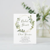 Carte d'invitation Eucalyptus nuptiale moderne (Debout devant)