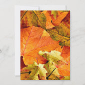 Carte d'invitation Feuilles d'automne. (Devant)