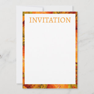 Carte d'invitation Feuilles d'automne.