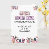 Carte d'invitation Fiançailles lustrée personnalis (Fleur jaune)