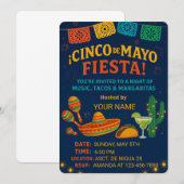 Carte d'invitation Fiesta – Modèle de fête modifia (Devant / Derrière)