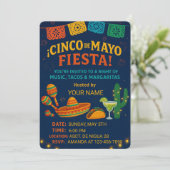 Carte d'invitation Fiesta – Modèle de fête modifia (Debout devant)
