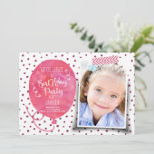 Carte d'invitation Fille pour fête d'anniversaire (Debout devant)