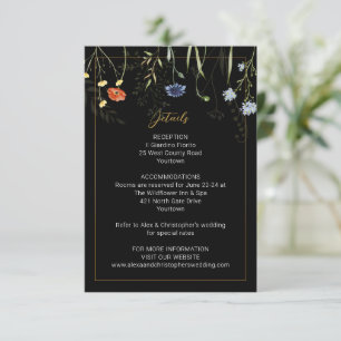 Carte d'invitation Fleur Sauvage Humeur Bohème Bot