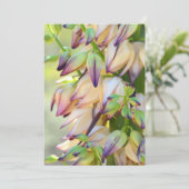 carte d'invitation fleurs d'Yucca (Debout devant)