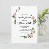 Carte d'invitation Floral Bridal Shower (Debout devant)