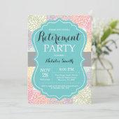 Carte d'invitation Floral Retirement Party (Debout devant)